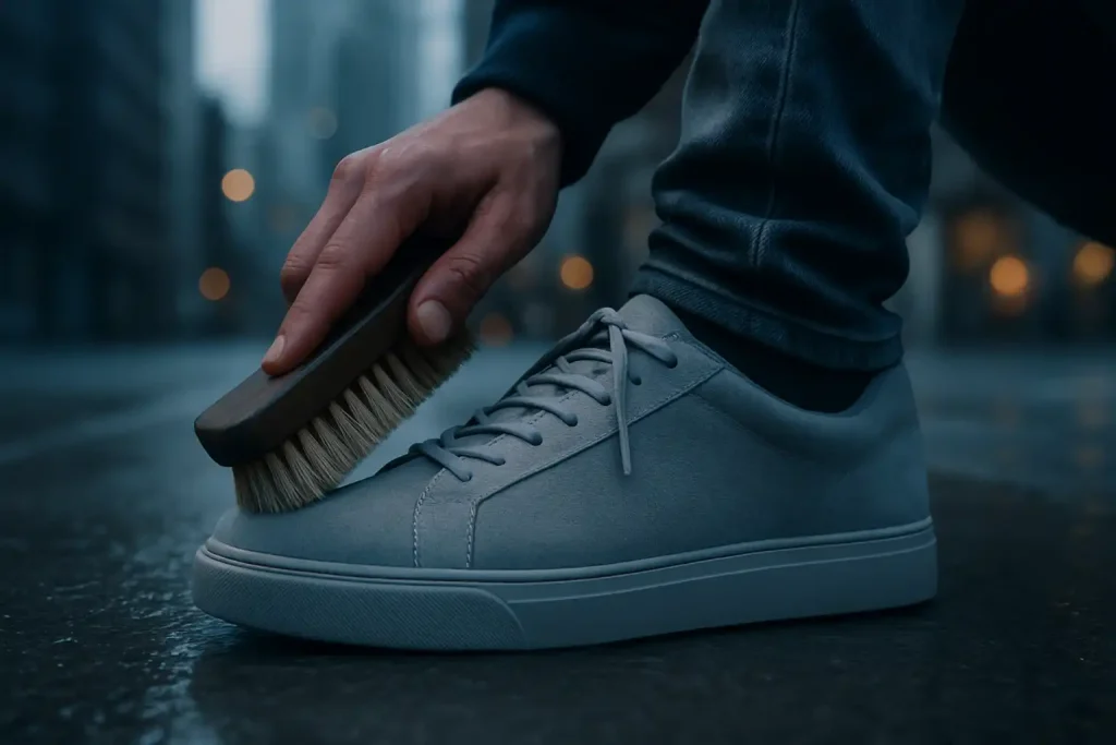 Comment entretenir ses sneakers en suède en hiver ?