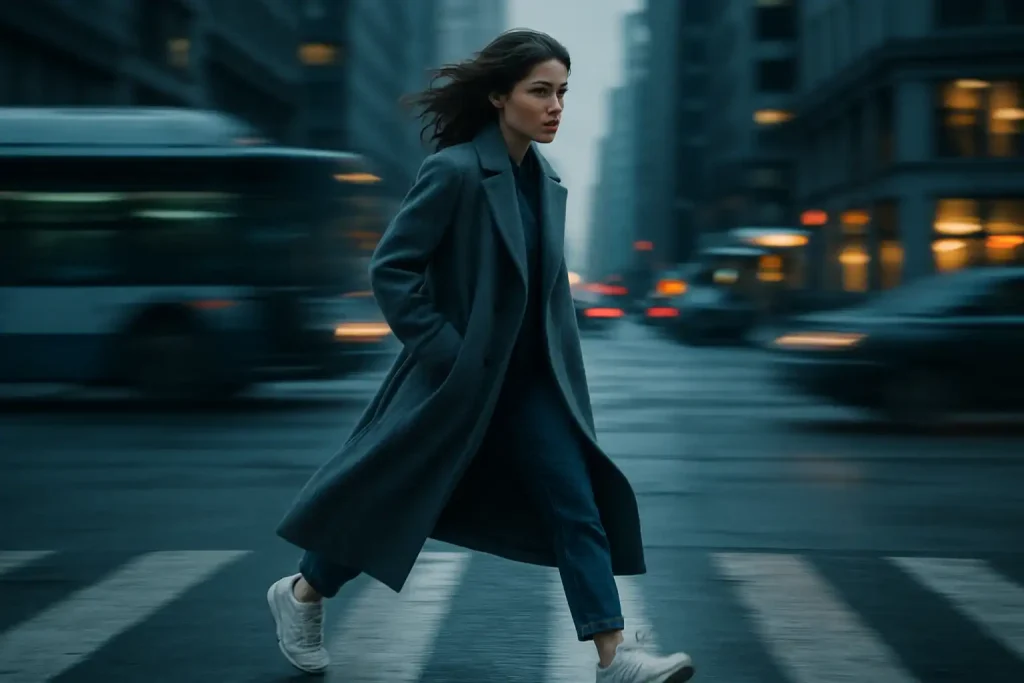 Quelles sneakers femme porter avec un manteau long cet hiver ?