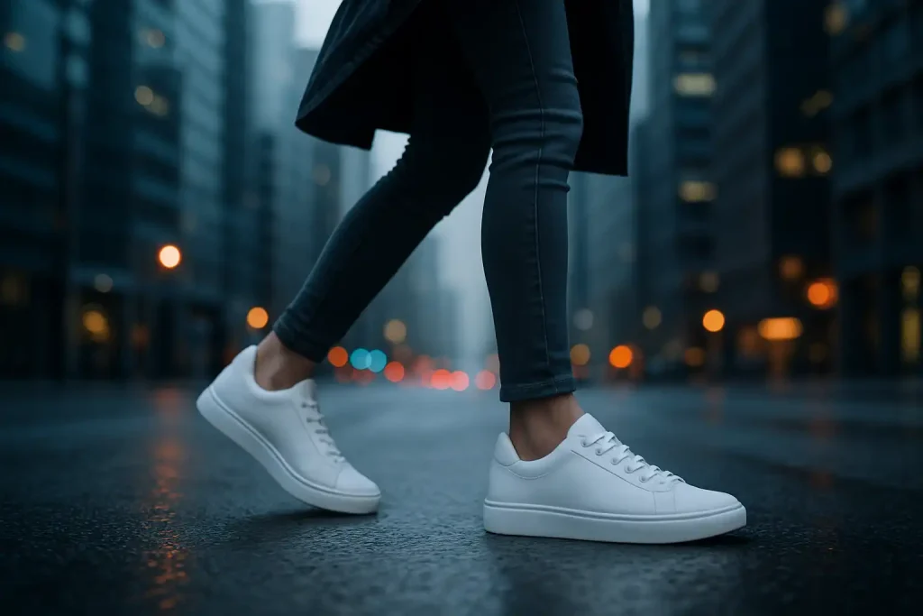 Pourquoi les sneakers minimalistes séduisent les femmes cet hiver ?
