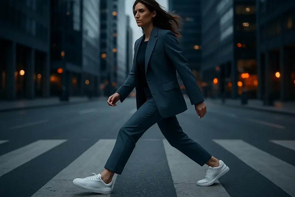 Peut-on porter des sneakers femme au bureau en hiver ?