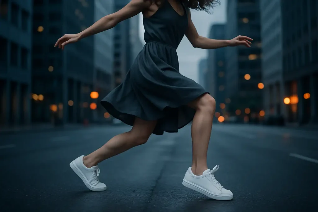 Comment twister une tenue de soirée avec des sneakers ?