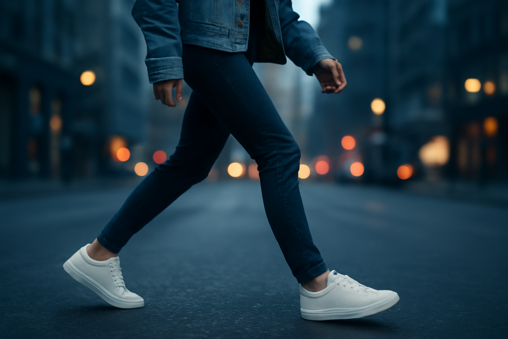 Comment associer des sneakers à une veste en jean ?