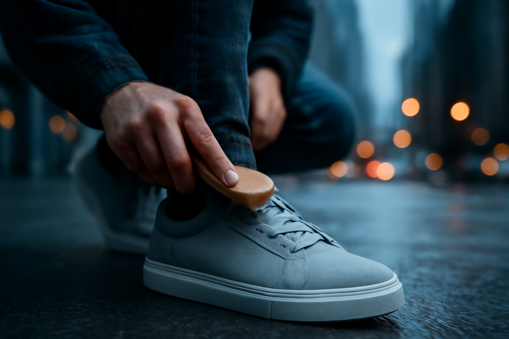 Comment entretenir des sneakers en suédine au printemps ?