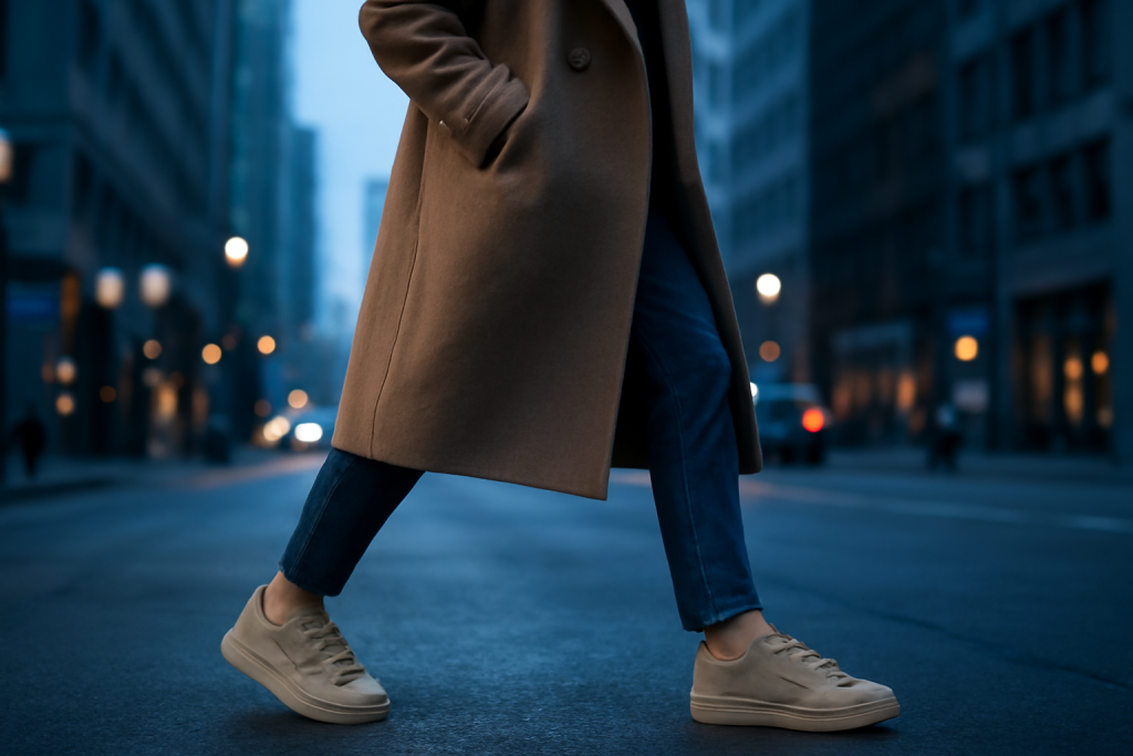 Comment porter des sneakers avec un manteau d’automne ?
