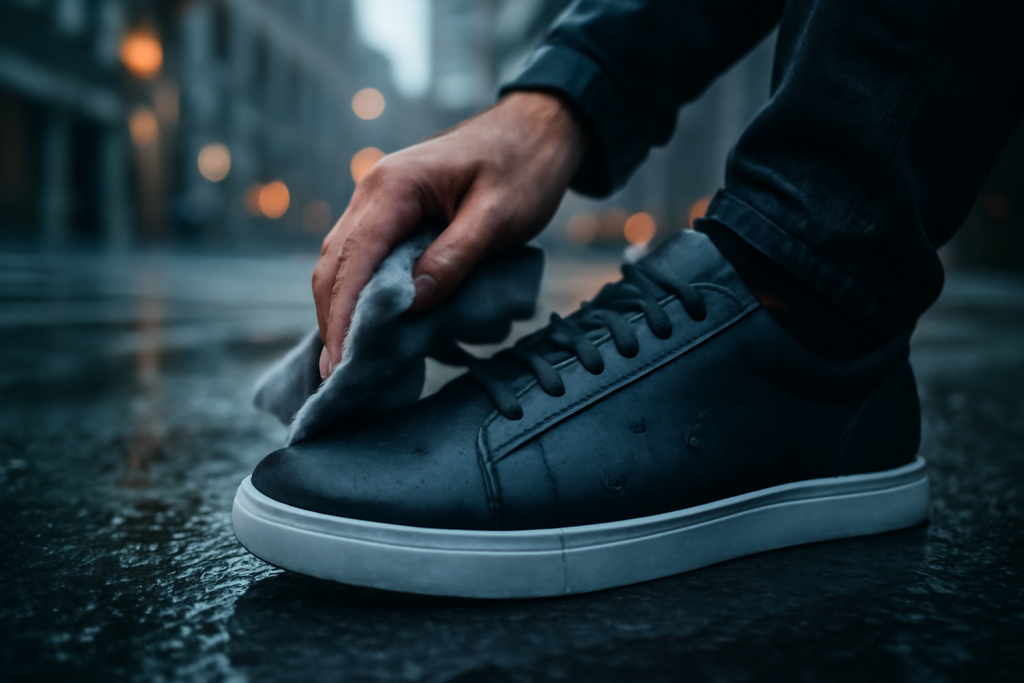 Comment nettoyer ses sneakers après une averse ?