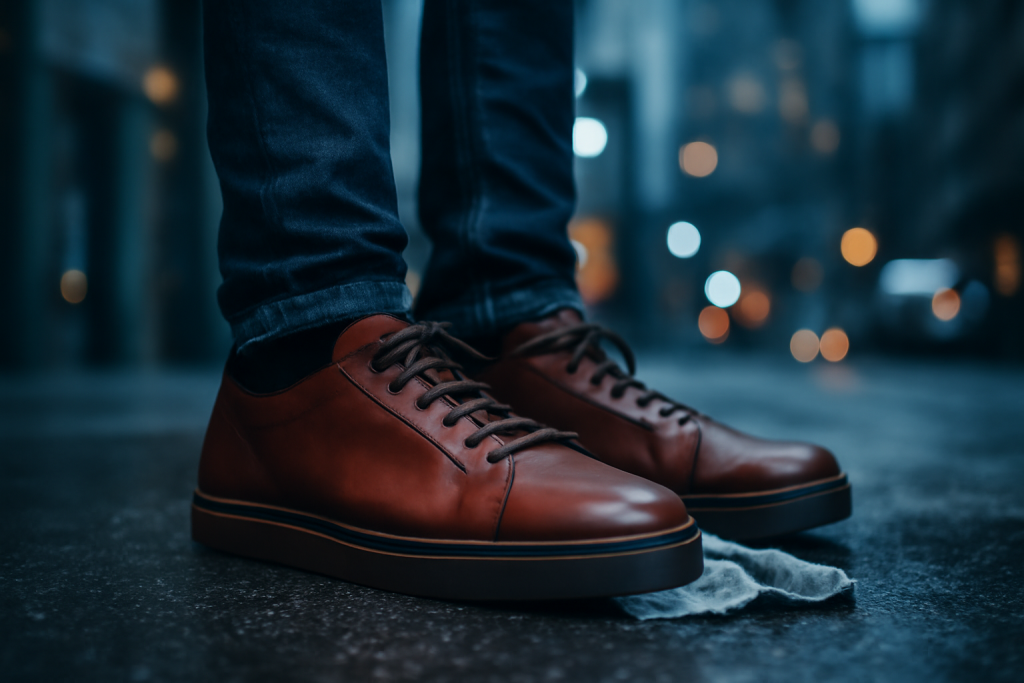Comment nettoyer ses sneakers en cuir après la pluie ?