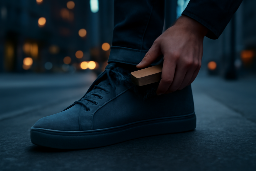 Comment entretenir des sneakers en suédine en automne ?