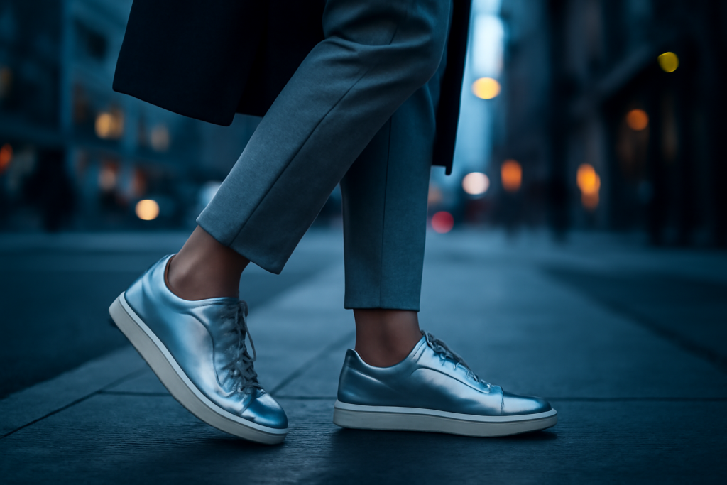 Comment porter des sneakers grises sans perdre en féminité ?