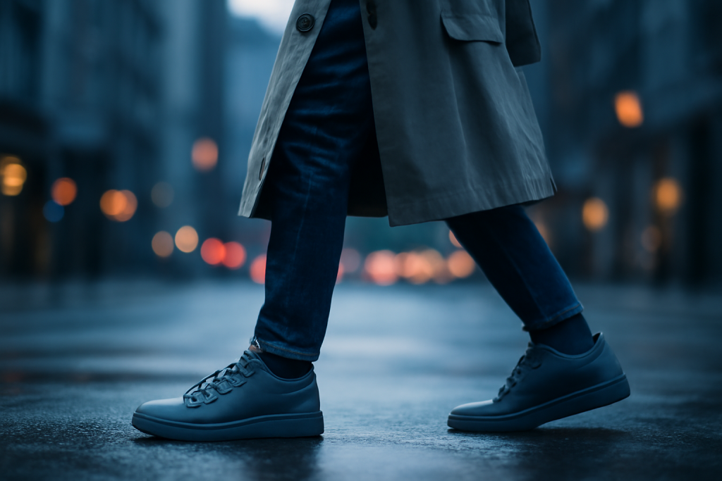 Comment porter des sneakers avec un trench ?