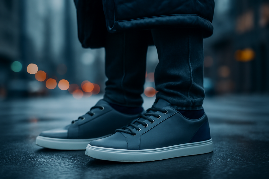 Comment créer du contraste dans une tenue hivernale avec des sneakers ?
