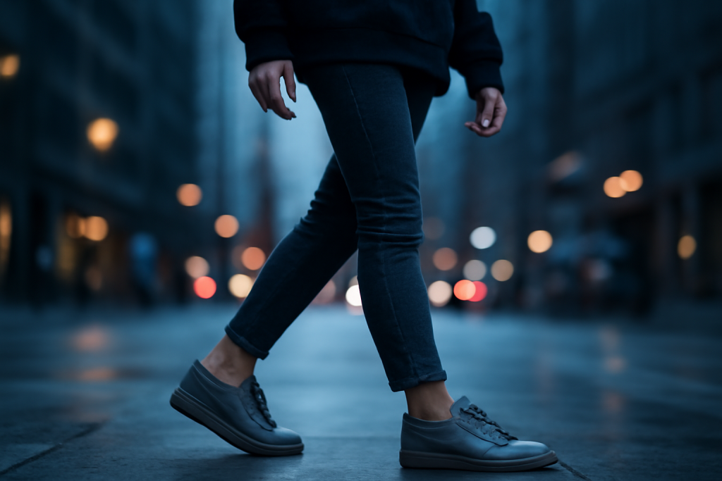 Comment transformer une tenue basique femme avec des sneakers ?