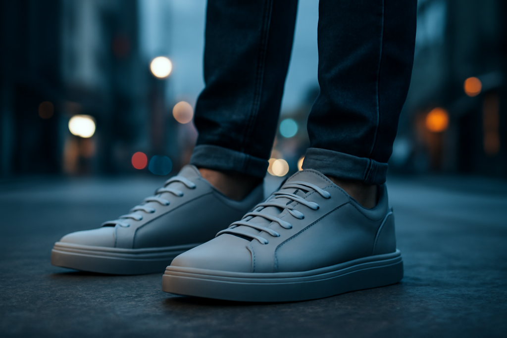 Comment créer du contraste haut/bas dans une tenue homme avec sneakers ?
